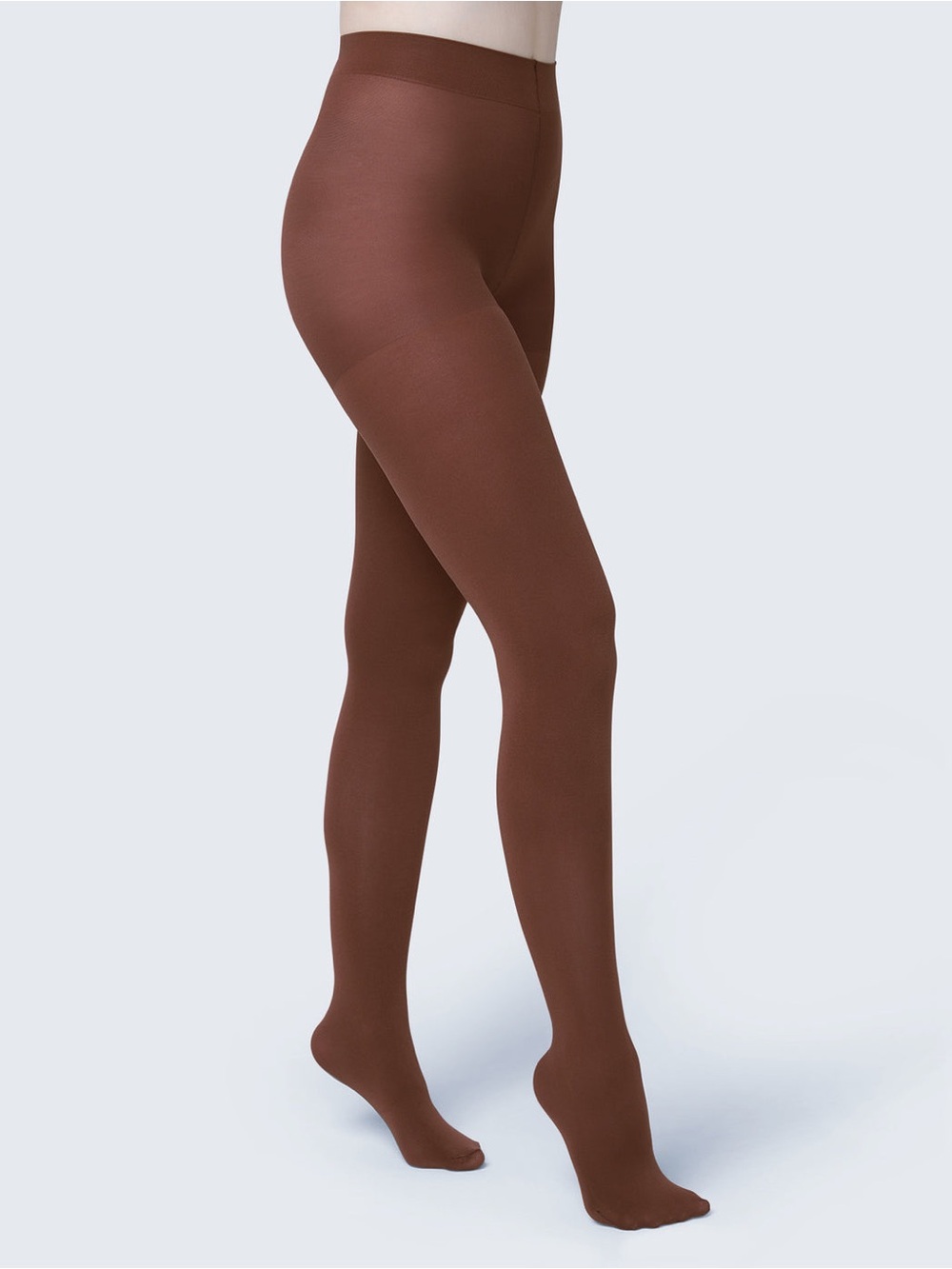 Brown Opaque Footed Tights